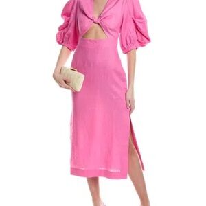 FARM Rio Vibrant Pink Midi Dress